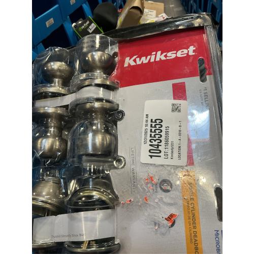 Cove Satin Nickel Single-Cylinder Deadbolt Combo Pack (2-Pack)