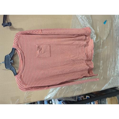 Women Small Fashion Striped Shirt Casual Fall Long Sleeve Tees Slim Fit Boat Neck Blouses Tops with Pockets