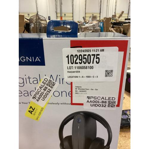 insignia - ns-hawhp2 rf wireless over-the-ear headphones - black