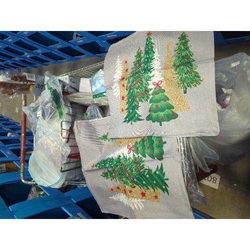 Christmas Pillow Covers 18x18 Inch Set of 2 Gray Decorative Christmas Tree Throw Pillows Linen Winter Holiday Decor for Home Sofa Couch Bed Chair