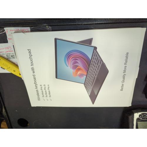 Dark Grey Surface Pro Keyboard, Wireless Type Cover for Microsoft Surface Pro 11/10/9/8/X 13 inch, Ultra-Slim Bluetooth Portable Magnetic Keyboard with 7 Color Backlit, Pen Holder, Trackpad