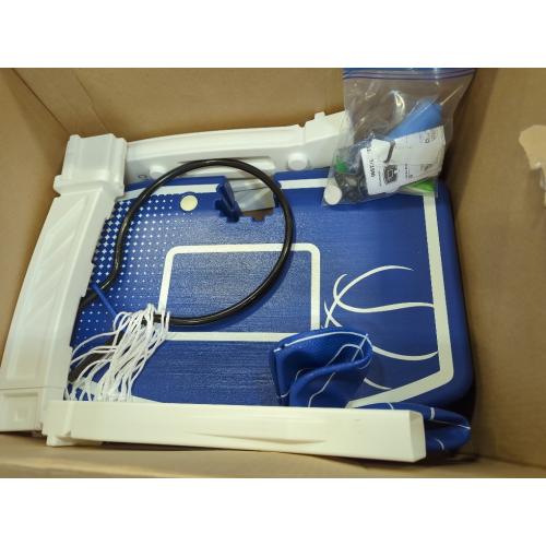 Large Pool Basketball Hoop Poolside, Swimming Pool Basketball Game for Inground Pools, Water Basketball for Pool with 2 Balls and Pump, Summer Outdoor Toys for Kids Teens Adults