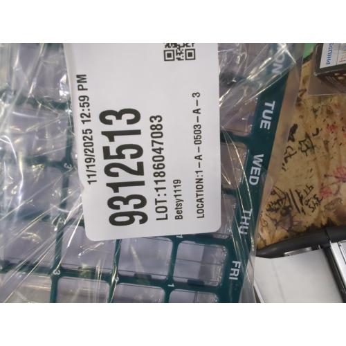 Pill Organizer Weekly (7-Day), Medicine Planner, Vitamin Case/Box, Medium Compartments with Easy Fill Tray, 4 Times a Day, Easy to Use Containers, Clear Lids, Green, BPA Free