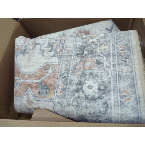 Washable Area Rug 8x10, Large Soft Rugs for Living Room Stain Resistant Non-Slip Backing Rugs for Bedroom, Vintage Clearance Large Area Rug (Turmeric/Grey,8'x10')