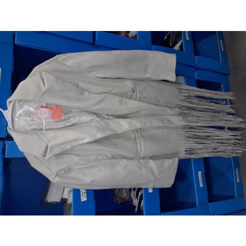 Women Woolen Tassels Long Coats Turn-Down Collar Single Breasted Pockets Jacket Elegant Solid Overcoats