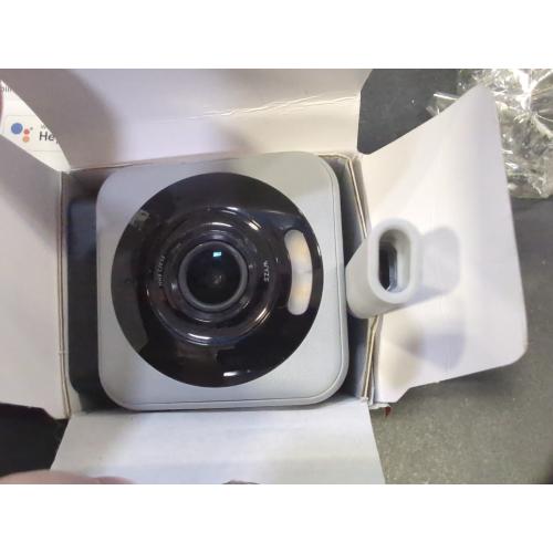 Color Grey Wyze Cam V4 Plug-in Indoor and Outdoor Smart-Enabled Security Camera