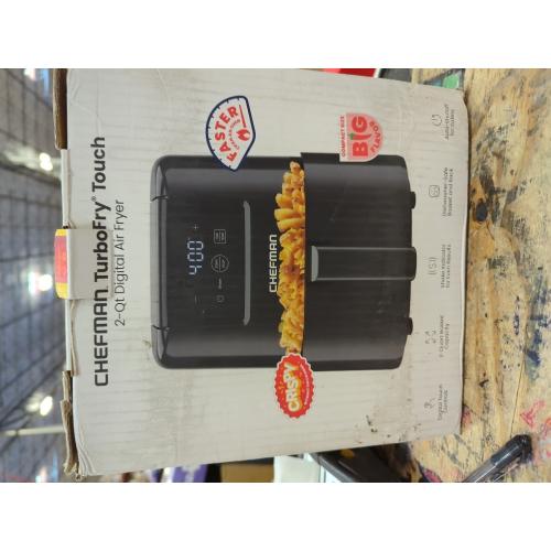 Chefman Air Fryer – 4 QT Compact Airfryer for Quick & Easy Meals in Minutes, Features Hi-Fry Technology for Extra Crisp, Touchscreen Controls with 4 Presets, Nonstick & Dishwasher Safe Basket - Black