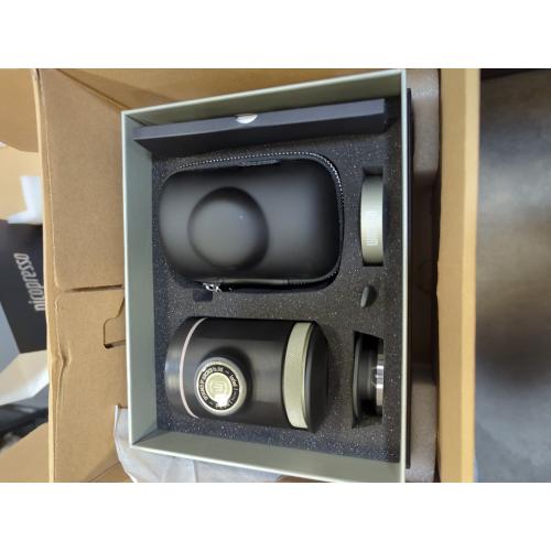 BLACK WACACO Picopresso Portable Espresso Maker Bundled with Protective Case, Pro-level Specialty Coffee Machine, Compatible Ultra-fine Grind, Manually Operated Travel Coffee Maker