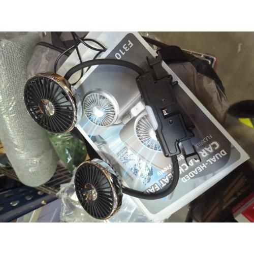 Dual Head Gooseneck Car Cooling Fan for Back Seat Kids, Usb Powered 3 Speeds Car Seat Headrest Fan for Baby Rear Facing, Summer Car Accessories Cooler That Blow Cold Air for Sedan Suv Rv Truck