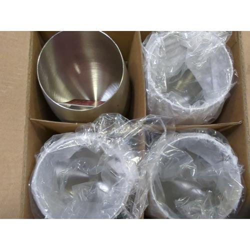 Gusto Nostro Stainless Steel Wine Glass - 18 oz - Cute, Unbreakable Wine Glasses for Travel, Camping and Pool - Fancy, Unique and Cool Portable Metal Wine Glass for Outdoor Events, Picnics (Set of 4)