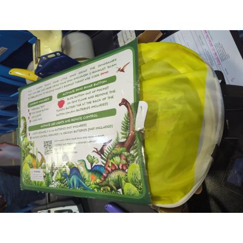 Multicolor W&O Dinosaur Discovery Play Tent with Roar Button - Extraordinary Pop Up Tent for Boys & Girls - Perfect for Indoor & Outdoor Adventures