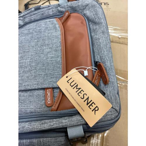 Lumesner Carry on Travel Backpacks, Extra Large 40L Flight Approved for Men & Women,Expandable Suitcase backpack (Grey (Backpack With 4 Packing Cubes))