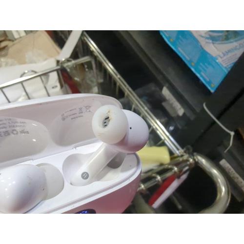 Color White Wireless Earbuds Bluetooth 5.3 Headphones, 40Hrs Playback Stereo Ear Buds with LED Display Charging Case IPX7 Waterproof in-Ear Earphones with Mic for Phone Tablet Laptop Sports, White
