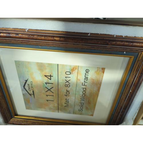 11x14 Vintage Picture Frame, Gold Finish with Real Glass Front, 11 x 14 Photo Frames Elegant Design for Wall, Perfect for Home, Art, or Wedding Photos, Gift