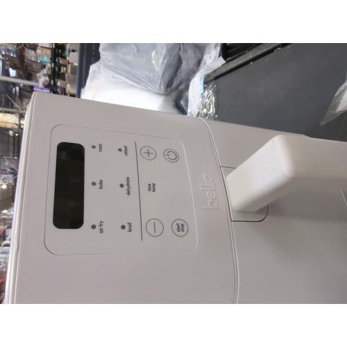 bella 4Qt Slim Air Fryer, Fits-anywhere™ Kitchenware, EverGood™ Ceramic Nonstick Coating, Adjustable Temperature, 6 Preset Cooking Options, 60 Min Auto Shutoff w Audible Tone, 3.3lb Capacity, Oatmilk