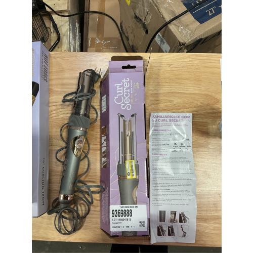 INFINITI PRO CONAIR Curl Secret Automatic Curling Iron, ¾-inch Curling Iron Barrel, Automatic Hair Curler for All Hair Types and Lengths, Dual Voltage for Worldwide Travel, Gray/Gold