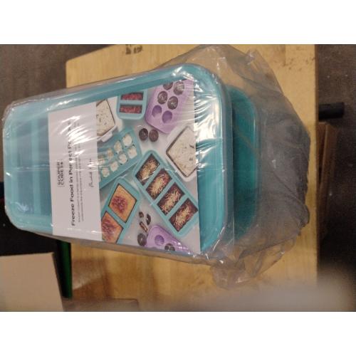 Souper Cubes Silicone Freezer Molds Gift Set, Aqua | 2 Tbsp, 1/2 Cup, 1 Cup and 2 Cup Silicone Molds for Food Set, Perfect for Freezing Soup, Grains, Proteins, Herbs and More‼️light dirt‼️
