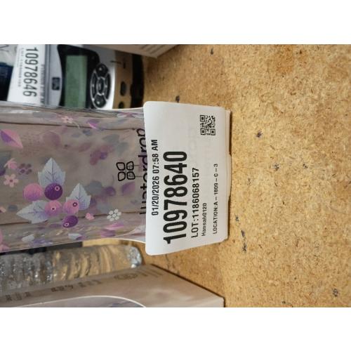 Waterdrop BPA Free Glass Water Bottle,Insulating Neoprene Sleeve/Bamboo Screw Cap, Boost, 20 fl oz