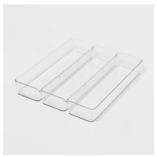 15 Lazy Susan Turn Table - Brightroom & 3 Compartment Plastic Drawer Flatware Organizer - Brightroom & 6 Compartment Organizer White - Brightroom