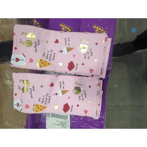 Set of 4 Pink Wash Cloth With Sweet Treats