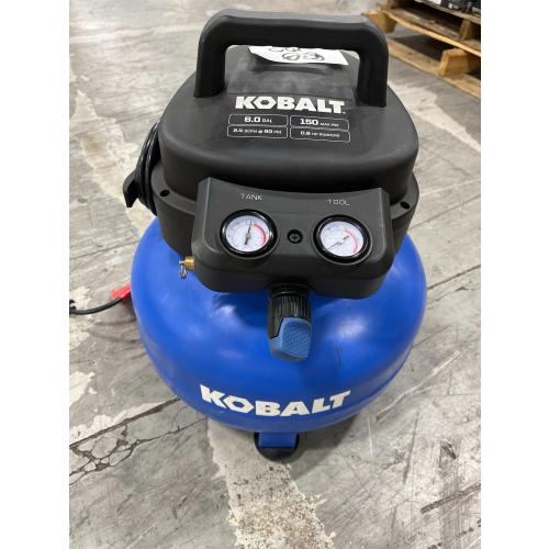 6-GAL, 150 max PSI, Portable Pancake Air Compressor, Large, Blue - no hose.