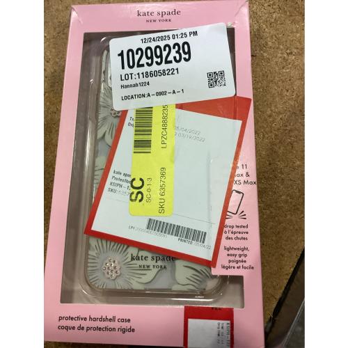 Kate Spade New York Apple iPhone 11 Pro Max/XS Max Hard Shell Case HollyHock Floral - Cream/Clear