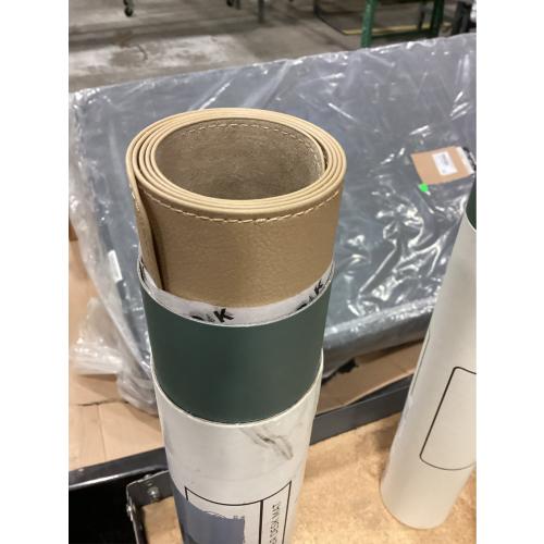 Nordik Leather Desk Mat Cable Organiser (Champagne Beige 89 X 43 cm) Premium Extended Mouse Mat for Home Office Accessories - Non-Slip Vegan Leather Desk Pad Protector & Desk Blotter Pad