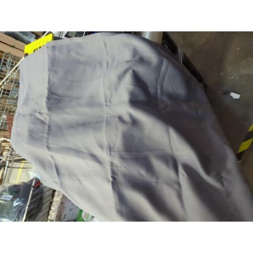 Grey Cafe Blackout Curtains 36 Inch Length 2 Panels Set, Soft Solid Thermal Insulated Room Darkening Small Window Curtains for Kitchen Bathroom Basement, Grey, Each, 40 Wx36 L