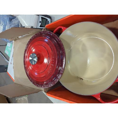 Cerise Le Creuset Enameled Cast Iron Signature Round Dutch Oven, Cerise