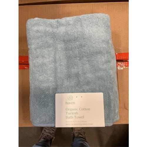 Haven Turkish Cotton Bath Towel in Celestial Blue