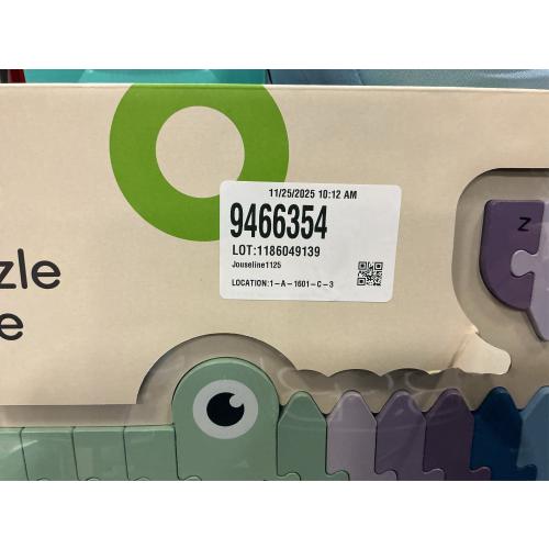 Moover Alphabet Puzzle Crocodile Educational Wooden Toys for 3 Year Old Boy and Girl Toddlers Learn The Alphabet