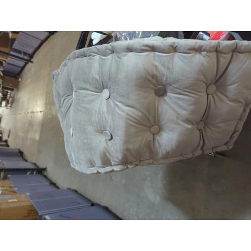 Bench Cushions for Indoor Furniture 42x16 in Velvet Kitchen Dining Piano Window Seat Cushion, Tufted Patio Porch Swing Thicken Bench Pad Memory Foam(Gray)