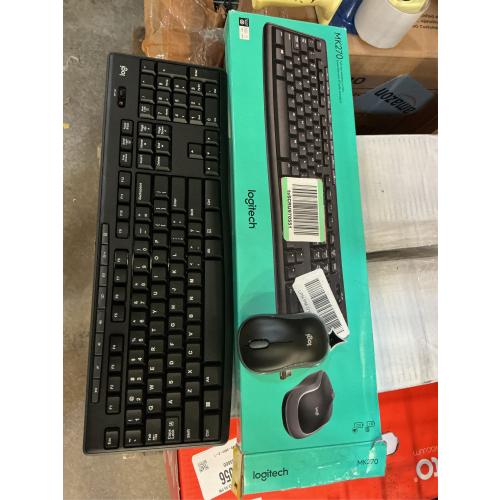 Logitech MK270 Wireless Keyboard and Mouse Combo, Full Size with Media Keys, 2.4 GHz, Compact Mouse, Spill-Resistant, For Windows, Black