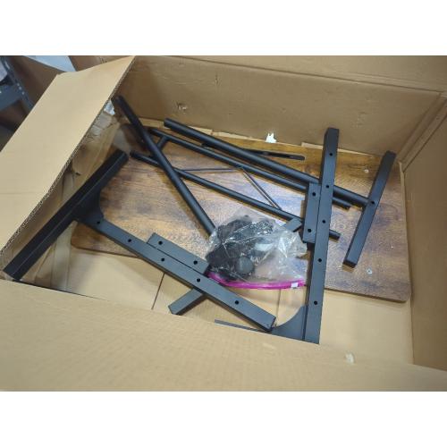 Size 32 Small Standing Desk Adjustable Height, Mobile Stand Up Desk with Wheels, 32 Inch Portable Rolling Desks for Walking Pad Treadmill Wood Rustic