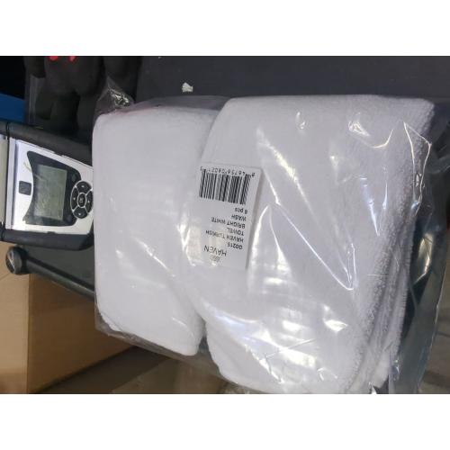 Set of 6 Color White Haven Turkish towel harbor mist hand