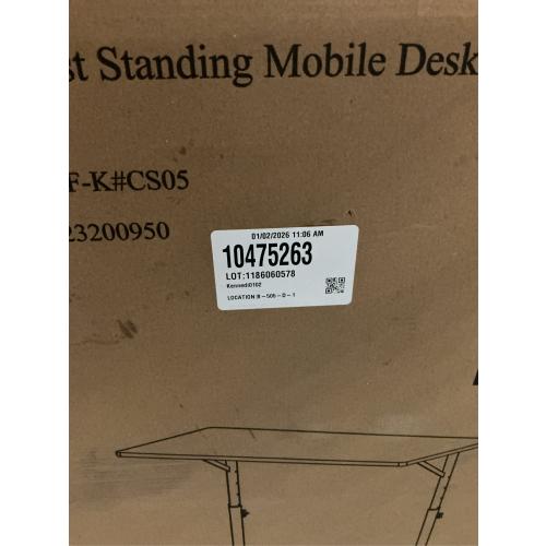 SHW 30.5 to 40.5 Height Adjustable Mobile Standing Desk Laptop Workstation for Walking Pad Treadmill, Black
