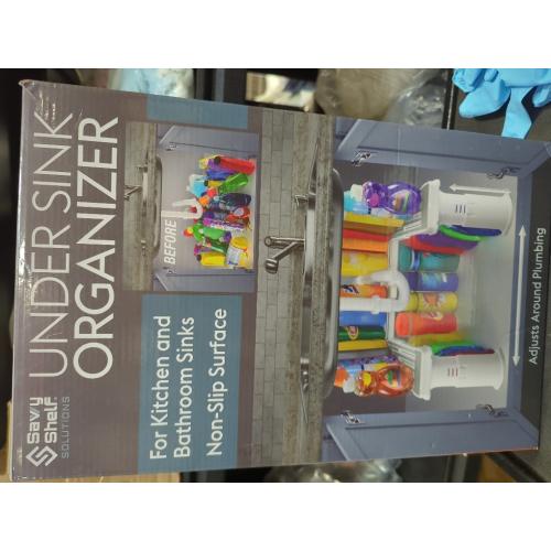 Expandable Under Sink Organizer and Storage I Bathroom Under the Sink Organizer Kitchen Under Sink Shelf I Cleaning Supplies Organizer Under Sink Storage I EXPANDABLE HEIGHT DEPTH & WIDTH