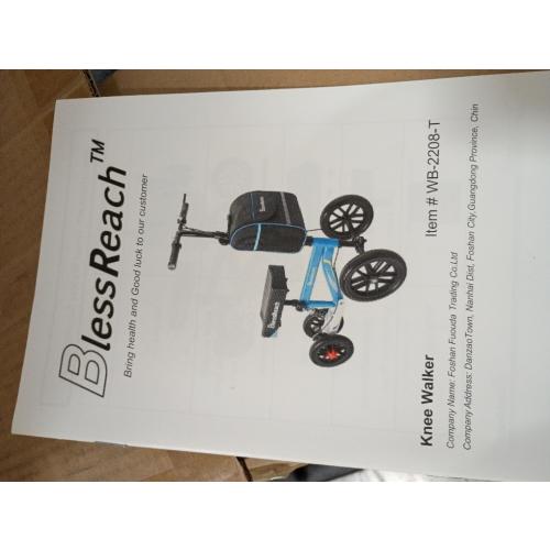 Knee Scooter, All Terrain Foldable Knee Scooter Walker, Disc Brake Knee Walker for Foot Injuries Compact Crutches Alternative