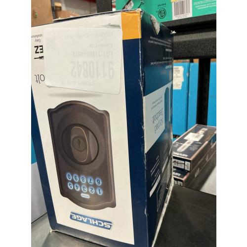 Schlage BE365 V CAM 716 Camelot Keypad Deadbolt, Electronic Keyless Entry Lock, Aged Bronze