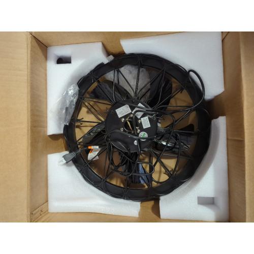 Black 20 Outdoor Ceiling Fan, IP65 Waterproof Gazebo Fan with Light, Remote Control，6 Speeds，3CCT, Plug in Caged Ceiling Fan with Hanging Hook for Patio, Porch, Canopy