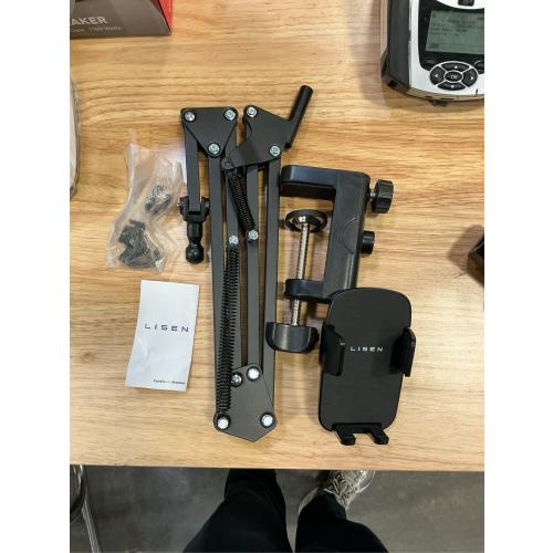 LISEN Gooseneck Phone Holder for Desk Bed [3rd Upgrade] Cell Phone Stand for Desk Bed Accessories,Gifts for Seniors Elderly Tech Lovers Mount for Recording Filming Laying Down Flexible Arm Clamp Clip