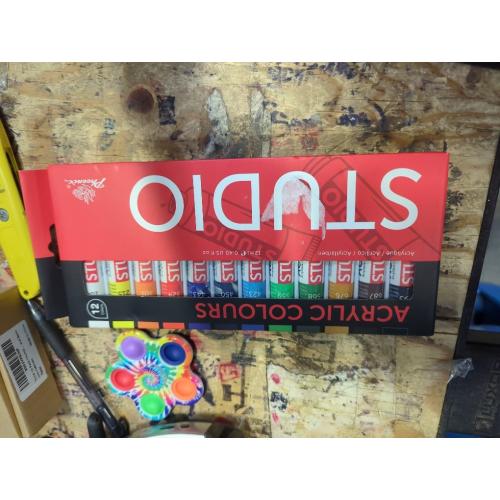 PHOENIX Acrylic Paint Set, 18x12ml Tubes, Non-toxic Craft Paints for Canvas, Paper, Wood, Ceramic, Acrylic Painting Supplies for Adults, Beginners