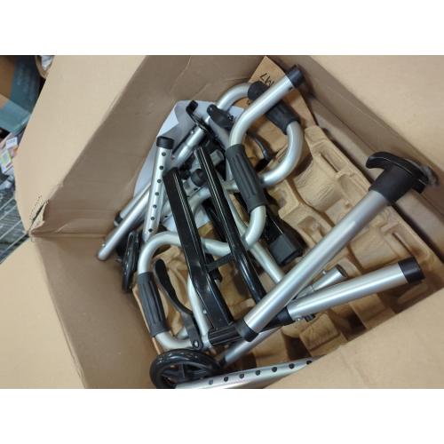 Folding Walker with Wheels,Stand-Up Aid,Portable,Lightweight,Aluminum Alloy