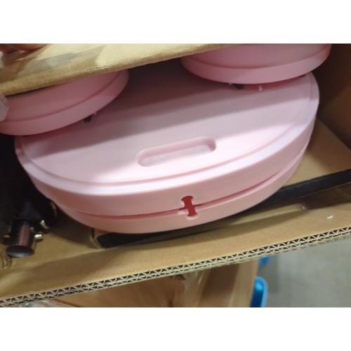 Pro Foldable Pilates Reformer Board for Home Gym-Space-Saving Portable Core Trainer w/Resistance Bands,Non-Slip PVC for Full-Body Workout,Abs,Back,Flexibility Training,Posture Correction (Pink)