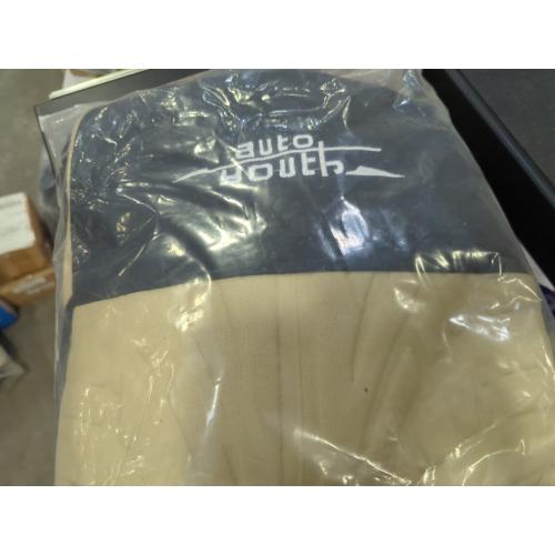 AUTOYOUTH Beige Car Seat Covers Full Set, 3D Tyre Embossed Front Bucket & Split Rear Bench Covers, Airbag Compatible, Quick Setup Universal Fit for Car, SUV, Seat Protectors