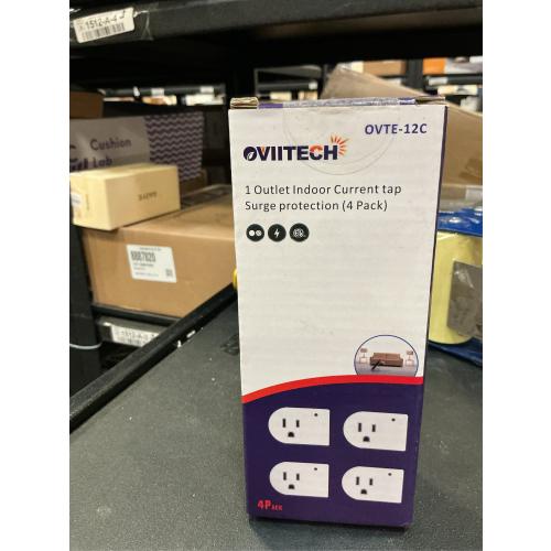 Single Surge Protector Plug, Grounded Outlet Wall Tap Adapter with Indicator Light, 1 Outlet,245J/125V, ETL, White, 4Pack