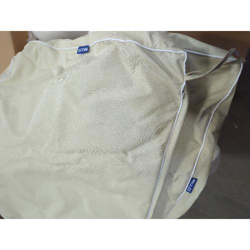 MIULEE 19 x 19 x 3 Inch Outdoor Chair Cushions,Waterproof Seat Cushions for Patio Furniture Garden with Ties Patio Chair Cushions Set of 2,Beige