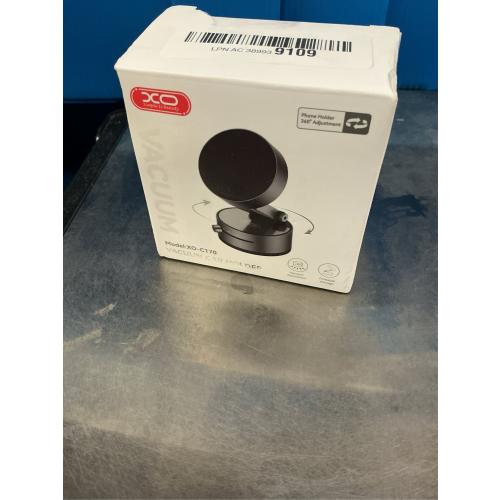 Supporto Magnetico per Auto XO C170 per Smartphone - Supporto a Vuoto - Rotazione a 360° - Pulsante Di Rilascio - Anello Metallico Incluso - Nero