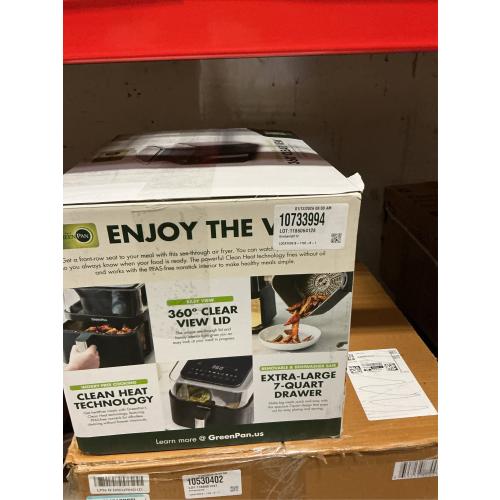GreenPan Bistro 7 Quart 360° Clear View Air Fryer - Black - No Size