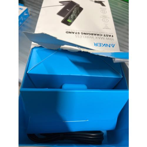 Anker Wireless Charger for iPhone 11, Galaxy S20, Note 10 - Fast Charging, Black, 48-in Cord, Micro USB Connector